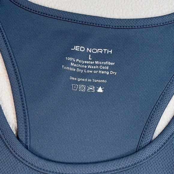 Jed North Tank Top Men's L Blue Stretch Gym Bodybuilding Stringer Training - Picture 3 of 12